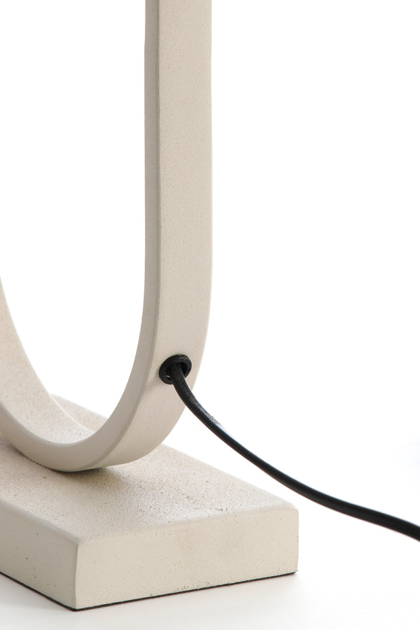Elegant Cream Jamiri Lamp Base - 20x10x45 cm
