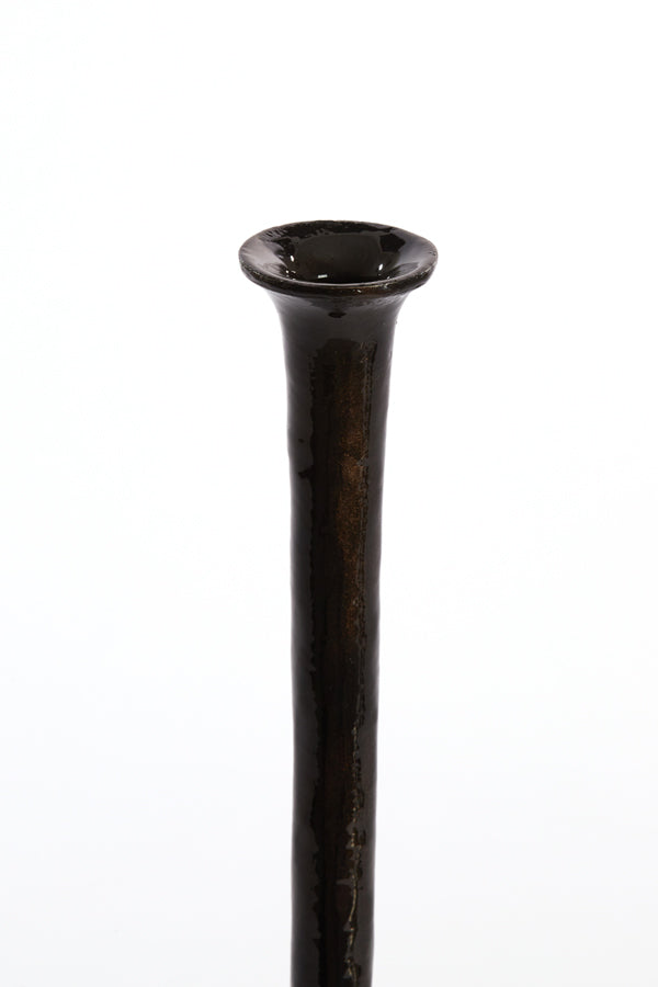 Elegant Dark Bronze Candle Stand, 42 cm