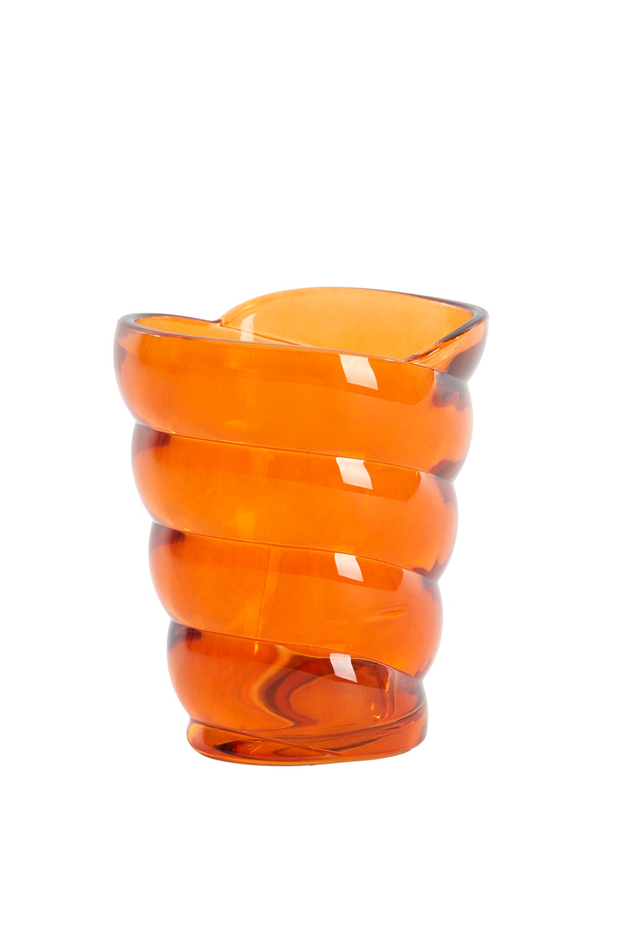 Amber Glass Tealight Holder 10.5x7x12.5 cm