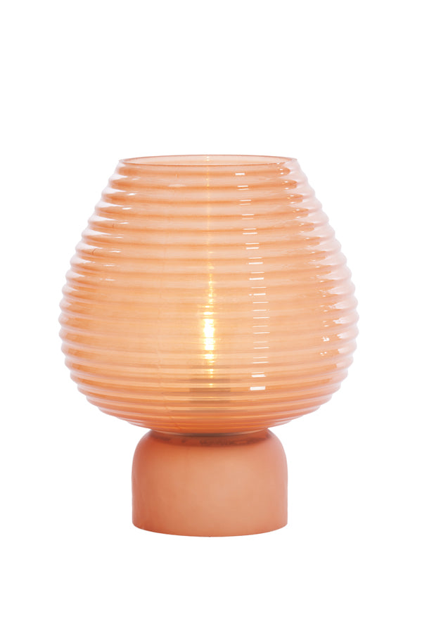 Coral Glass LED Table Lamp - Alenna Collection 22x27 cm