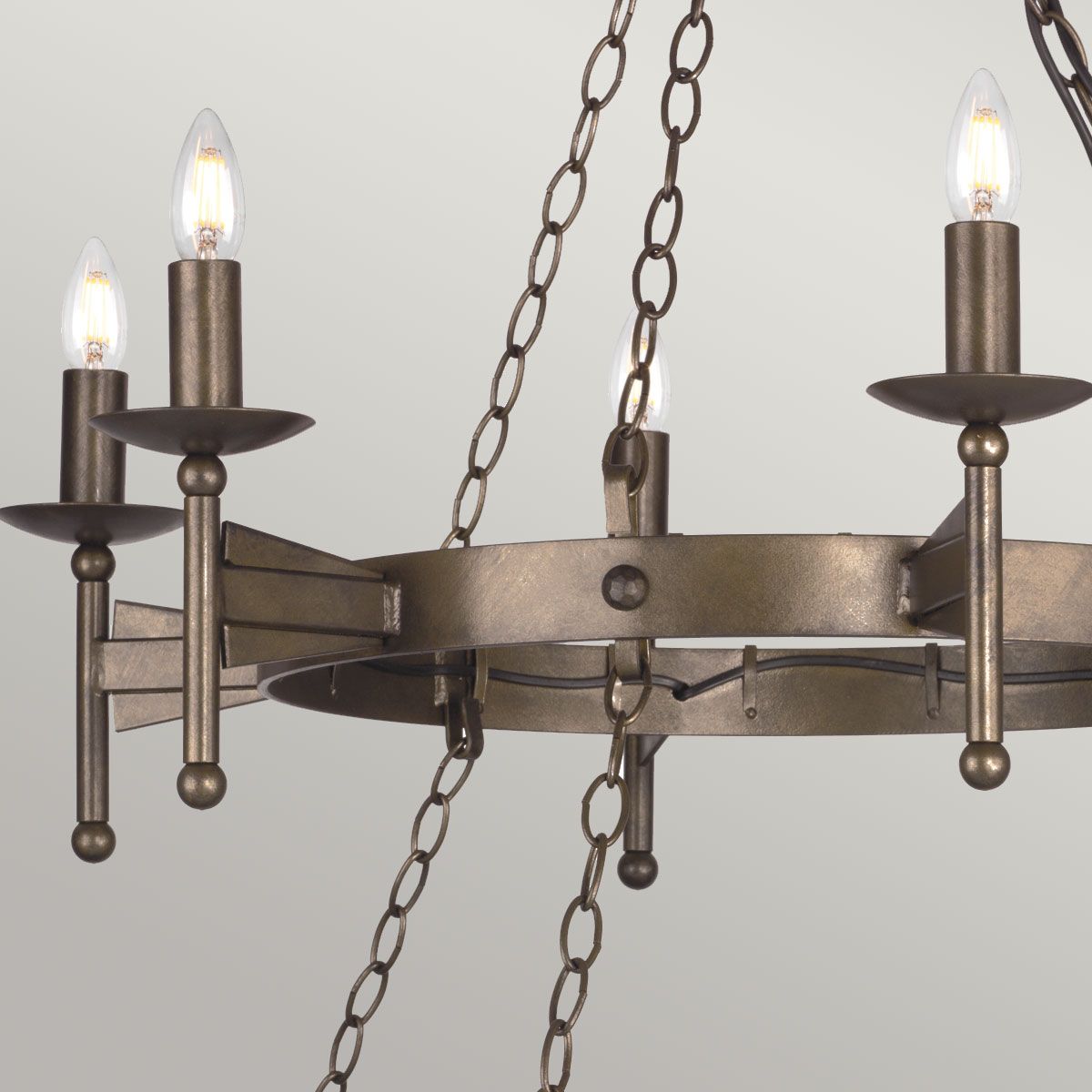 Cromwell Medieval Inspired 18 Light Iron Chandelier