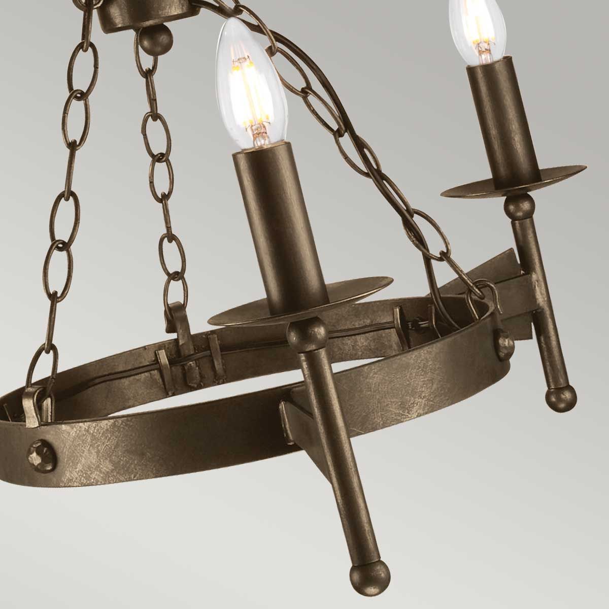 Cromwell Hand-Forged Wrought Iron Chandelier