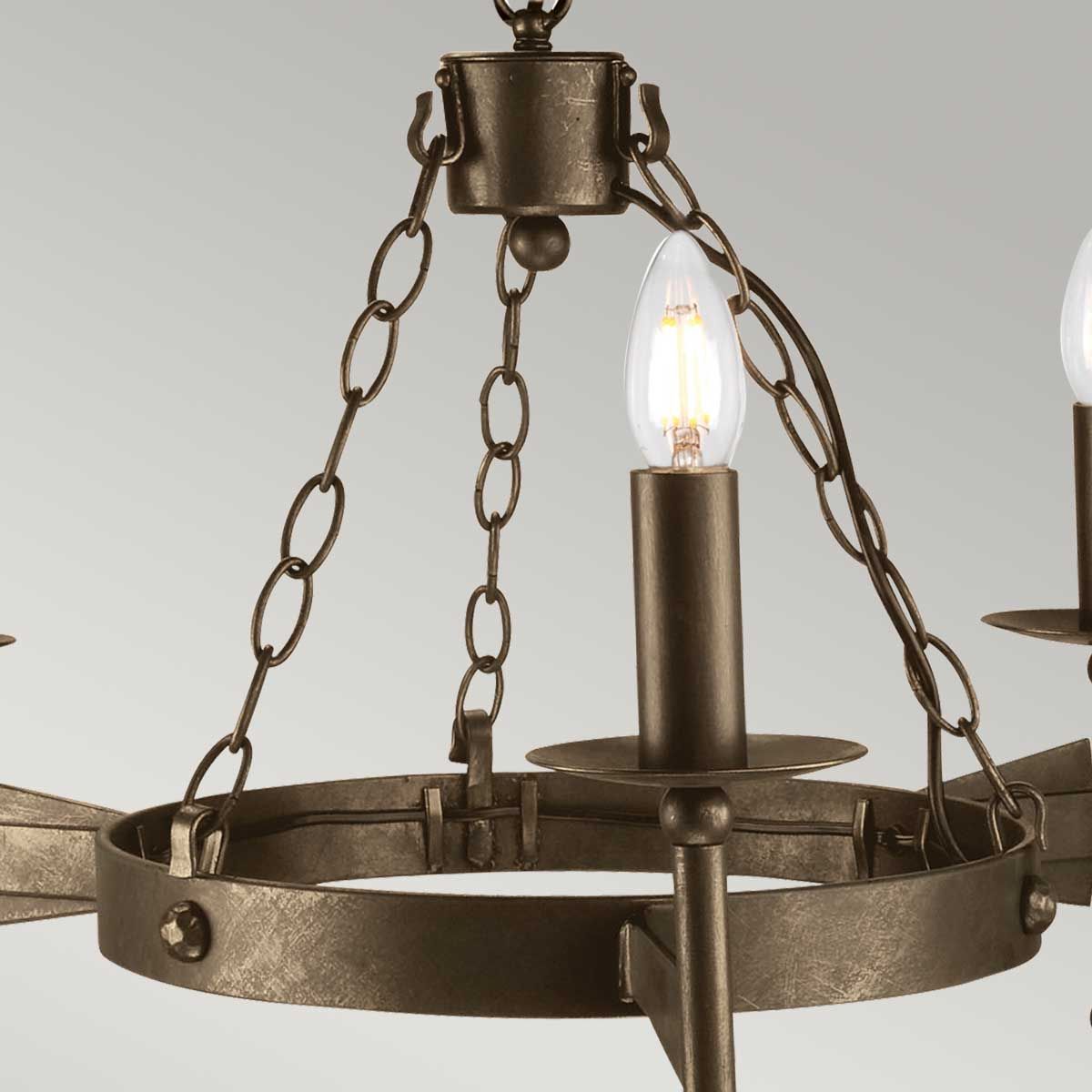 Cromwell Hand-Forged Wrought Iron Chandelier