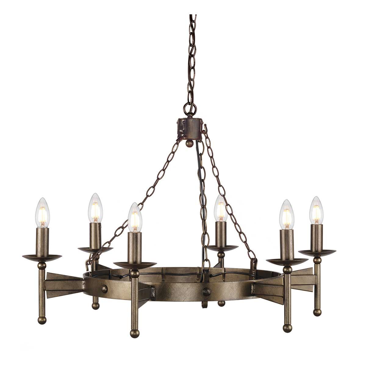 Cromwell Medieval Wrought Iron Chandelier