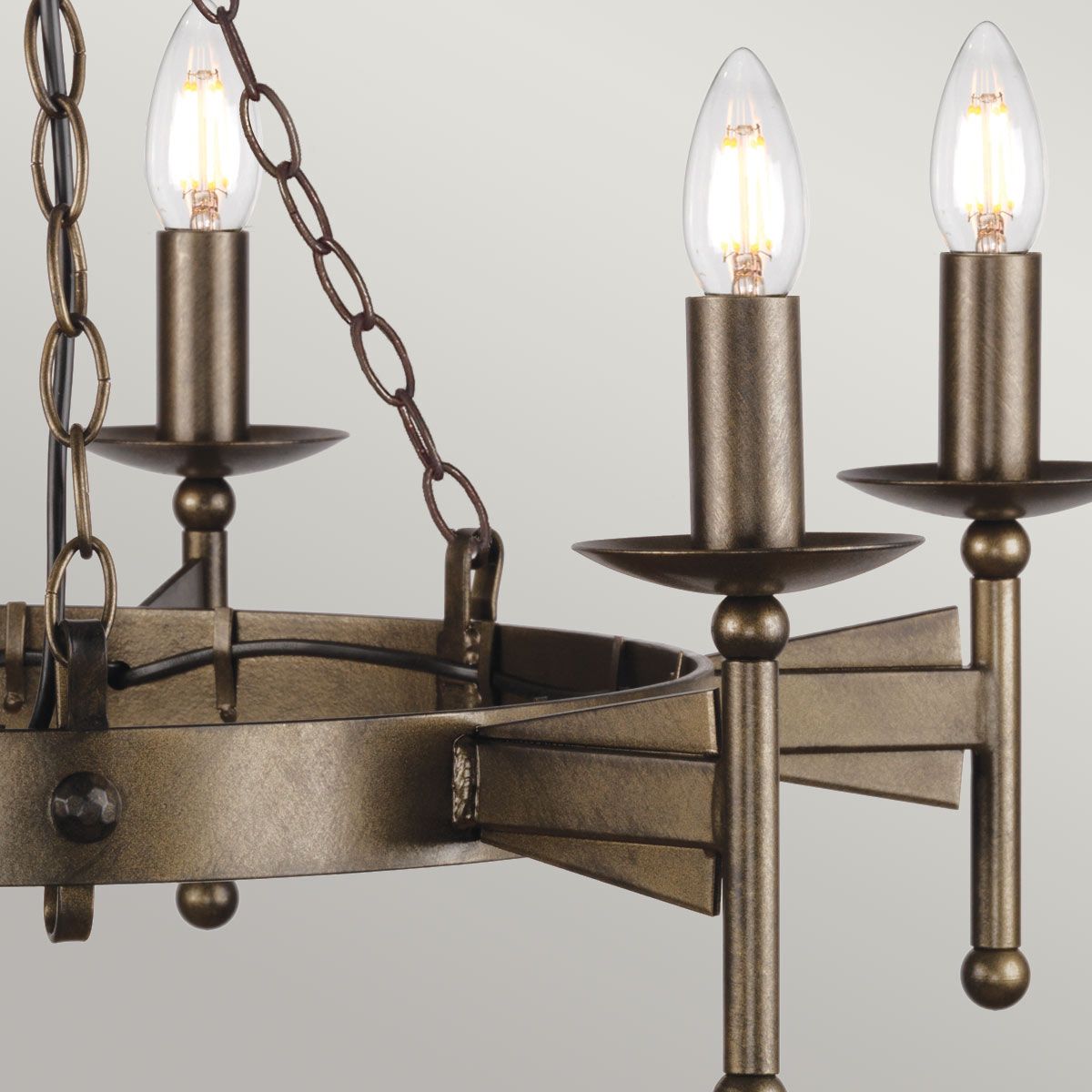 Cromwell Medieval Wrought Iron Chandelier