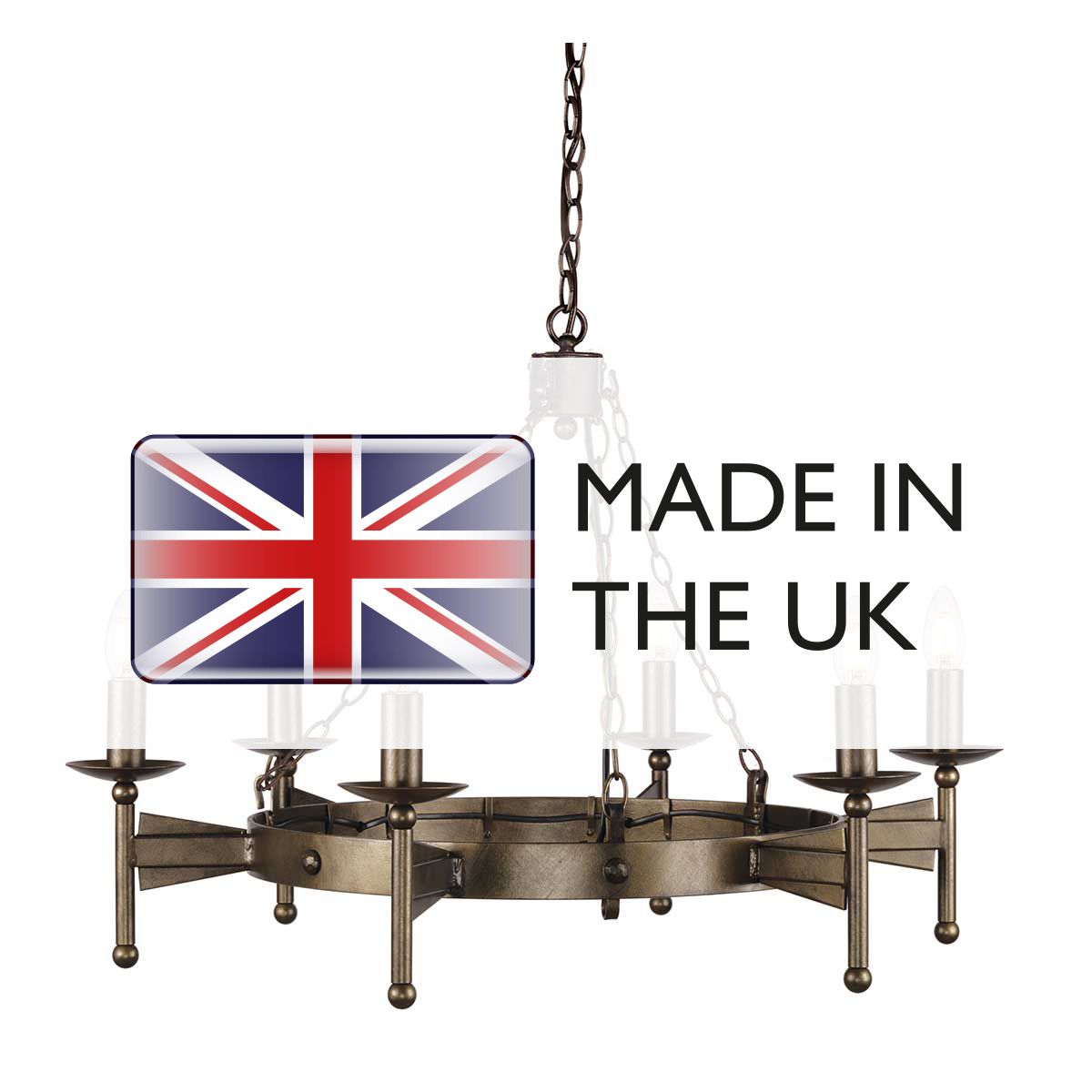 Cromwell Medieval Wrought Iron Chandelier