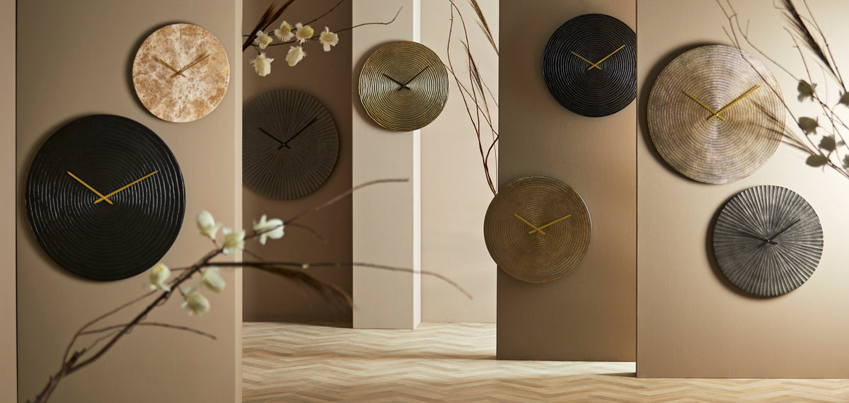 Vintage Black Cervino Wall Clock - 74 cm Diameter