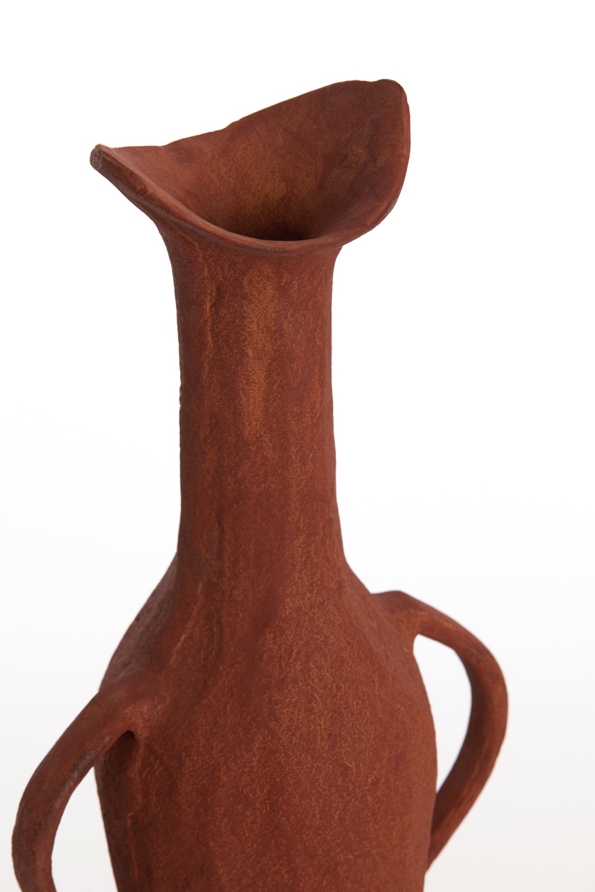 Ceramic Brick Red Anconi Vase, 15x9.5x40 cm