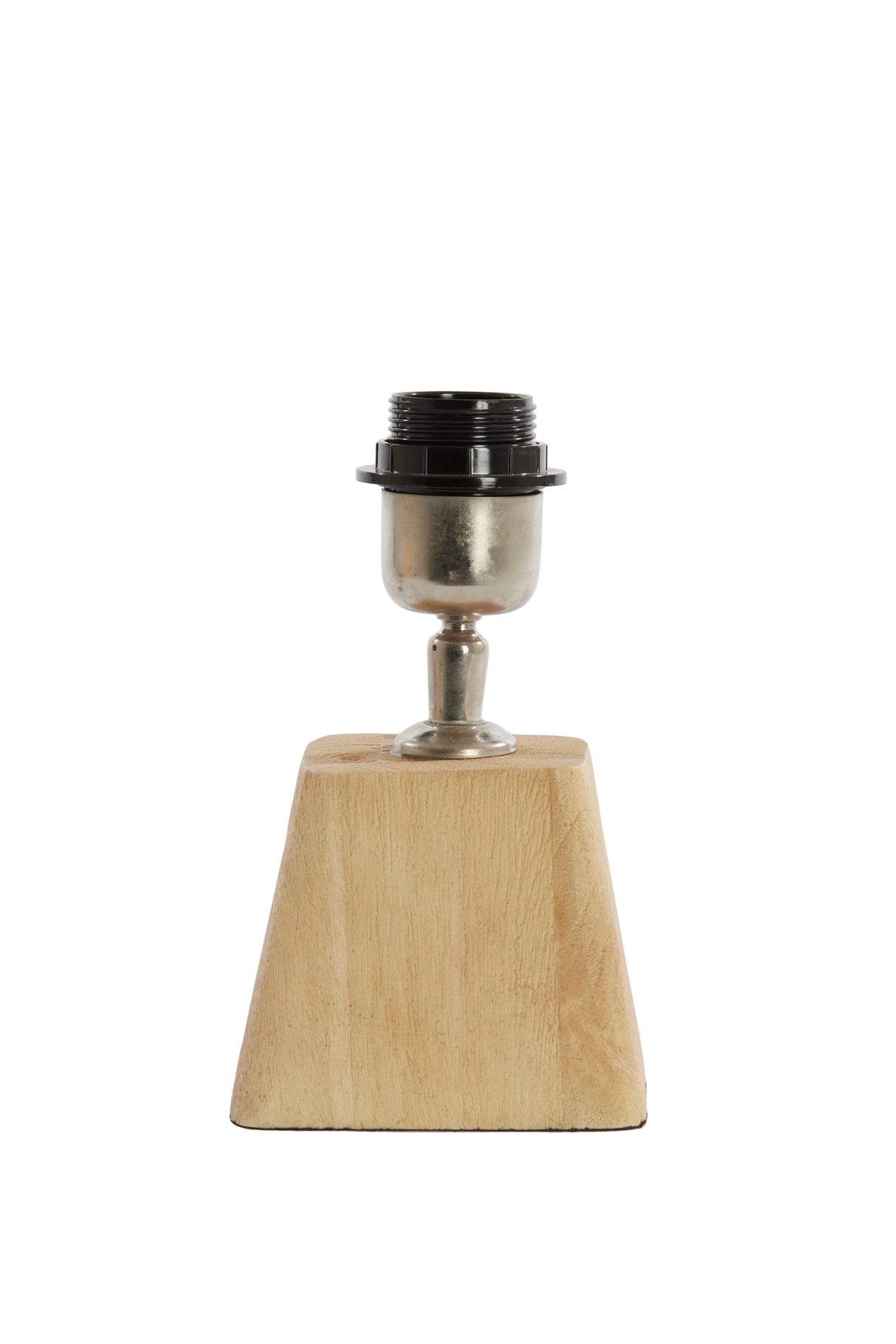 Natural Matt Wood Kardan Lamp Base 11x9x19 cm