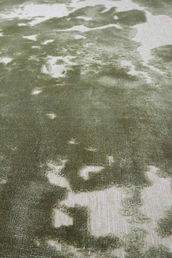 Olive Green & Light Grey Sjors Rug - 300x200 cm