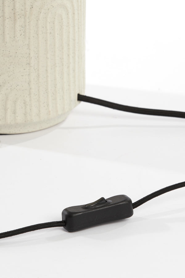 Ecru Ceramic Lamp Base Diego Ø15.5x51 cm