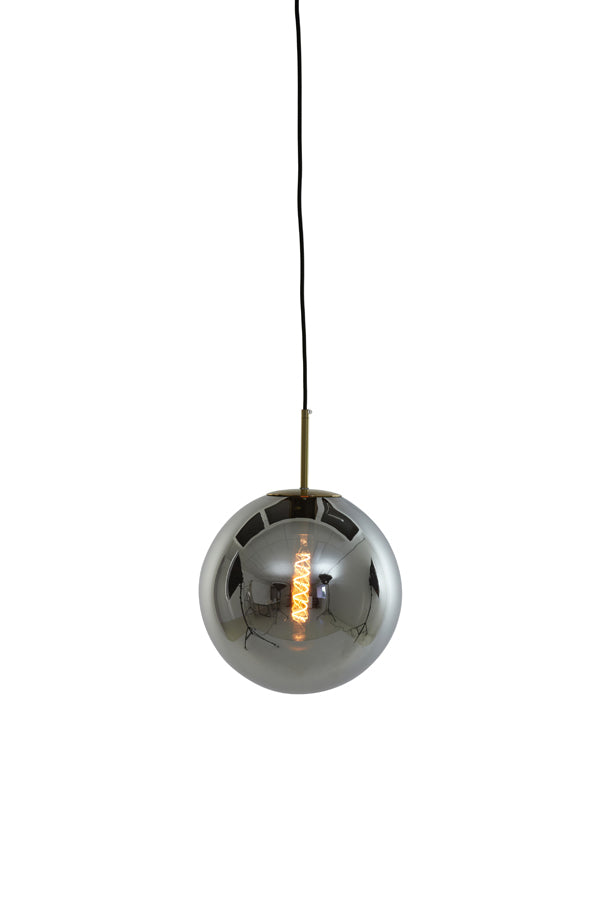 Medina Antique Bronze and Smoked Glass Pendant Lamp Ø30 cm