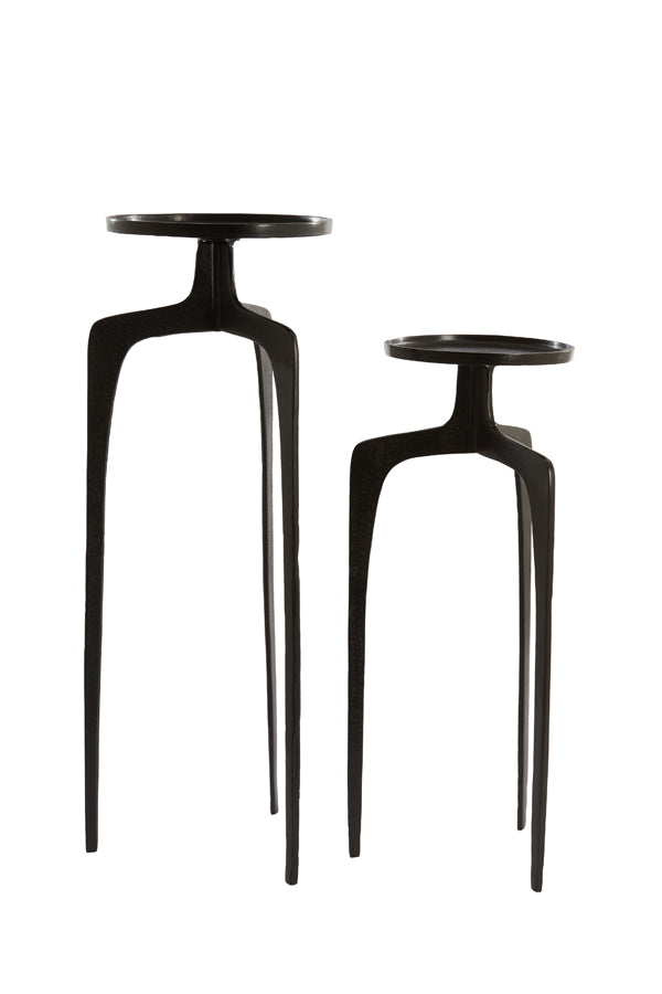 Dark Bronze Pano Pillar Set: Elegant Ø30x80 & Ø35x100 cm Duo