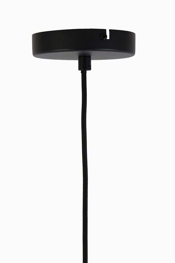 Modern Pendant Light with Black and Smoked Glass Design (Ø21x37 cm)
