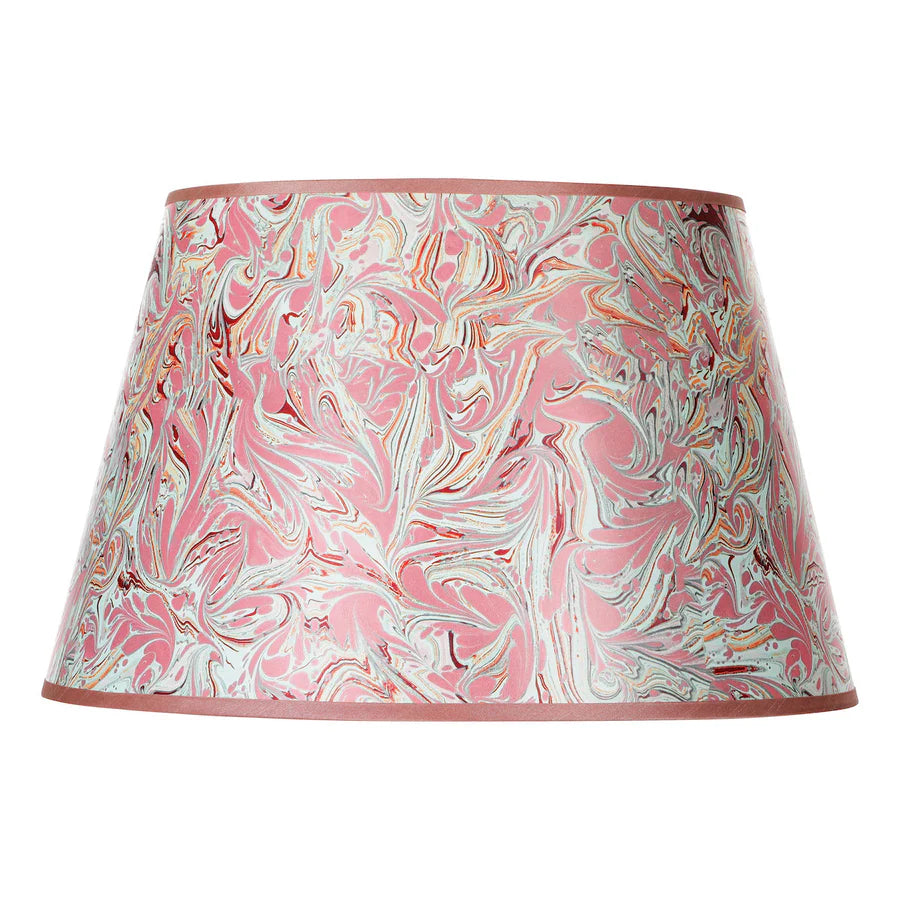Frida Red Marble Pattern Tapered Drum Shade