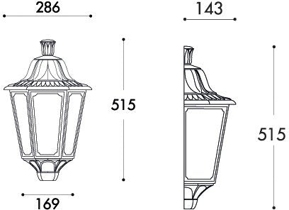 Daria 11W E27 LED CCT, Classic Half Lantern, Black/Clear