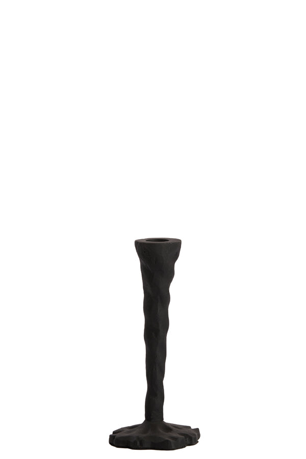 Solamaza Matte Black Candle Holder 9.5x20 cm