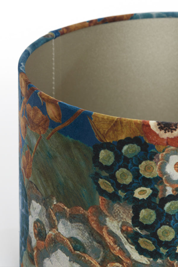 Bloom Blue Cylinder Lampshade 25x25x18 cm
