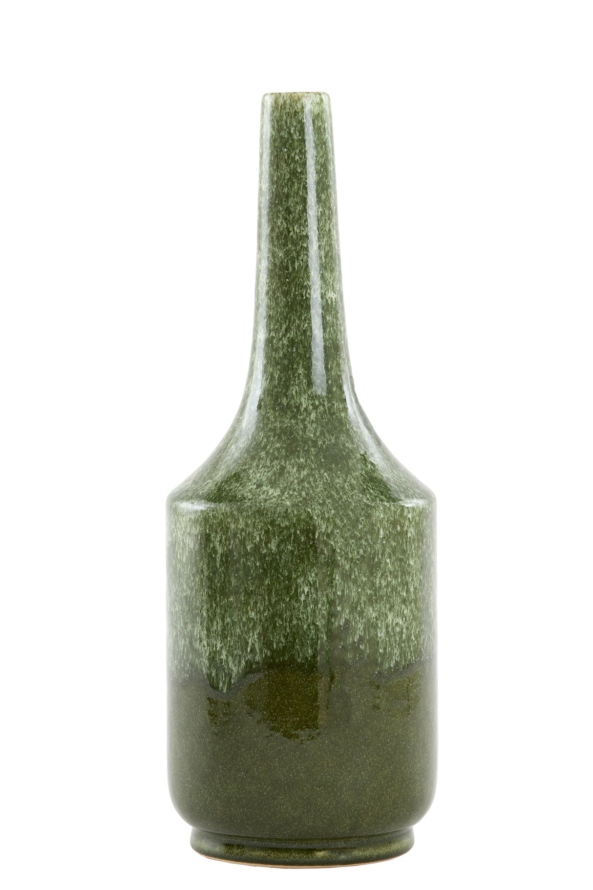 Elegant Green Vase - Tezu Ceramics 15.5x43 cm