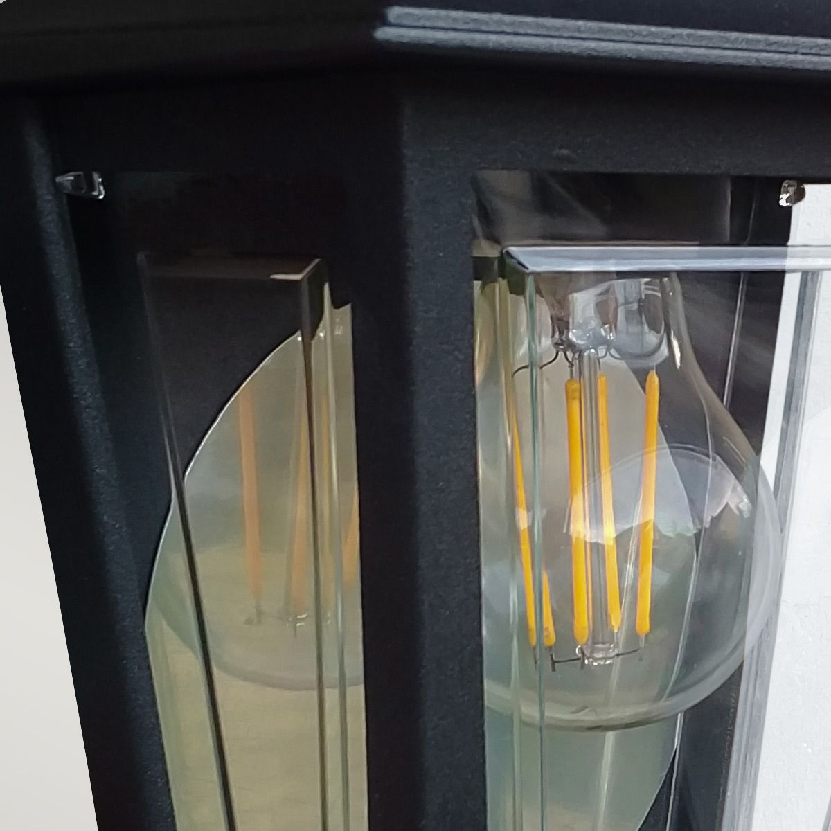 Deco Lane 1lt Half Wall Lantern Black