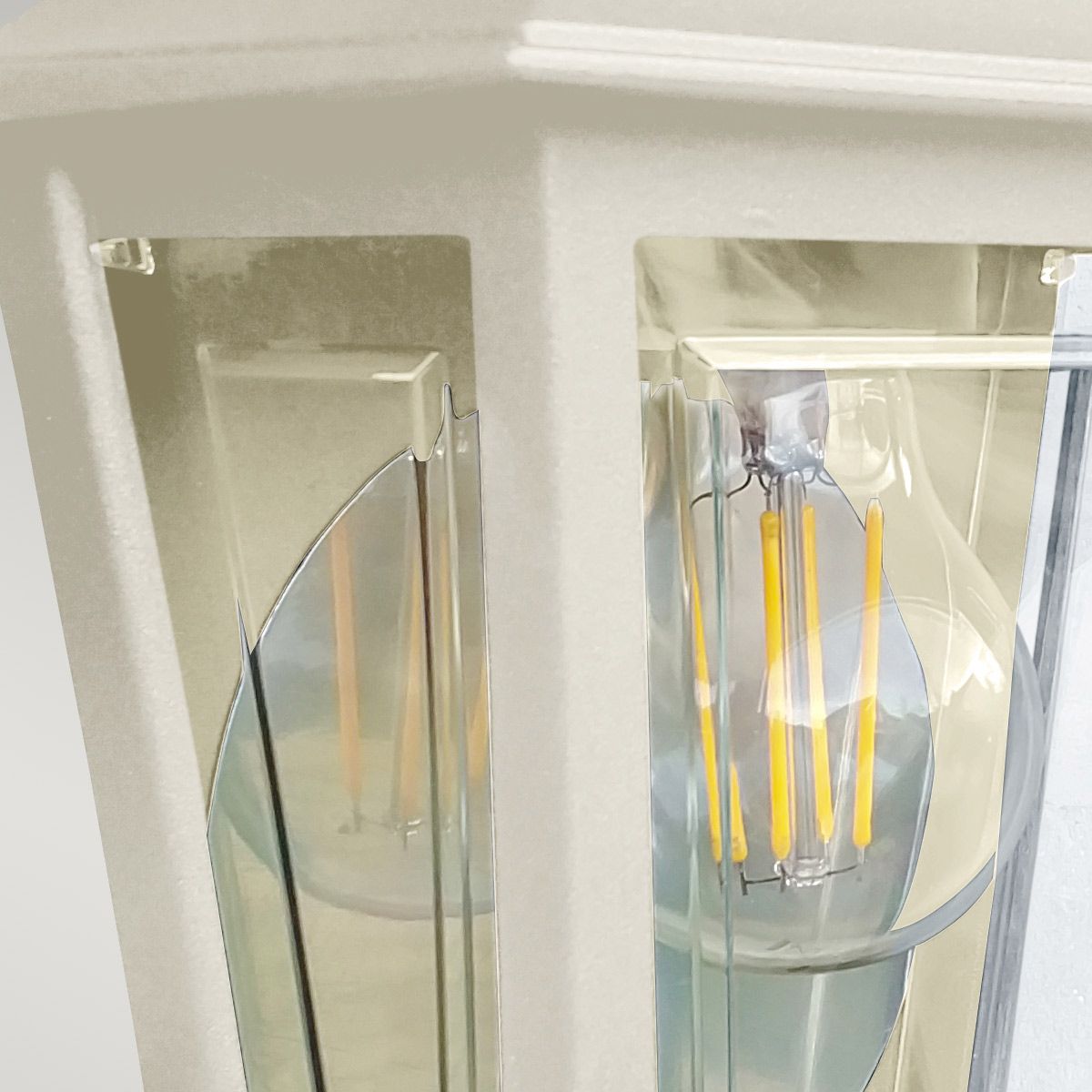 Deco Lane 1lt Half Wall Lantern Cream