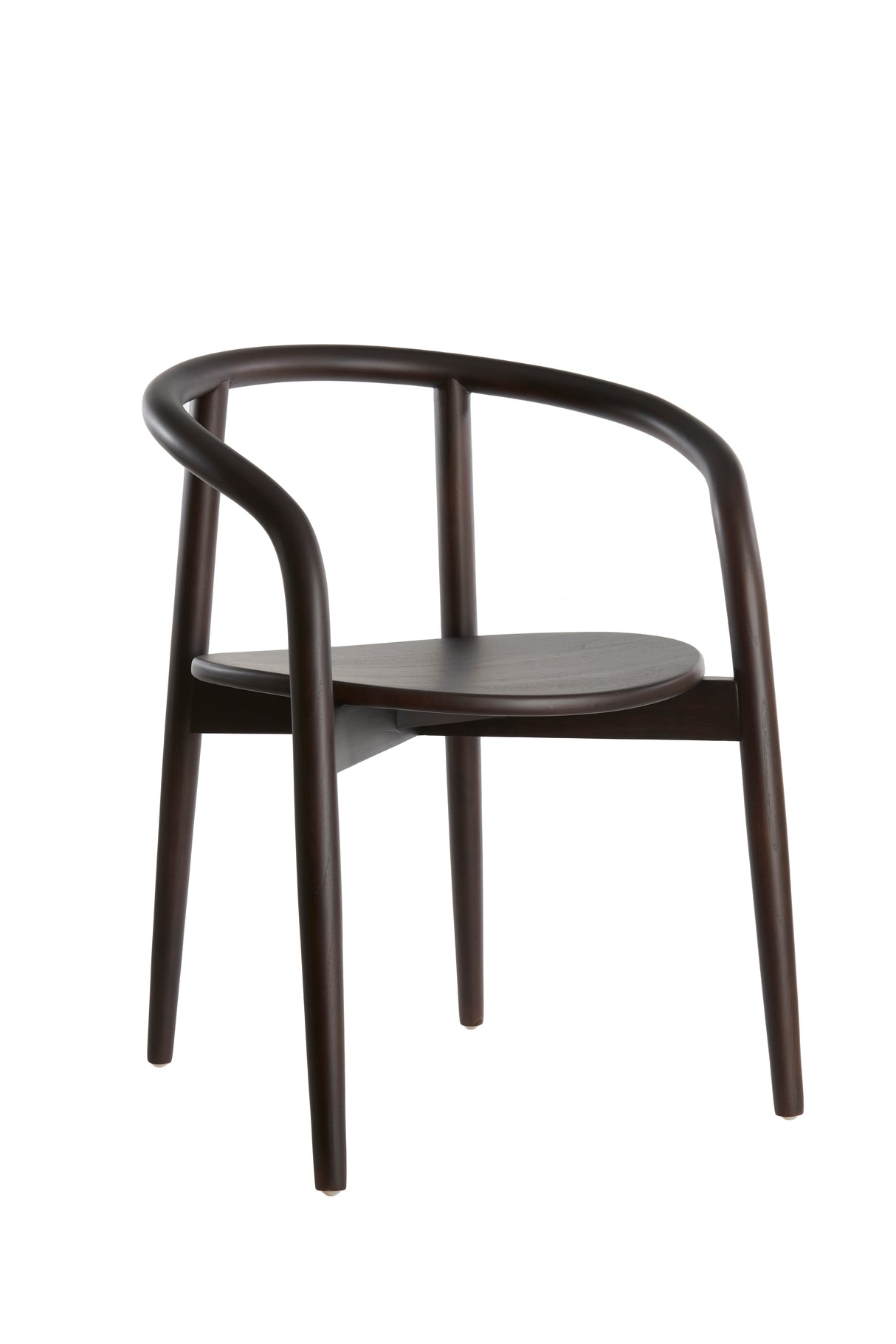 Sleek Black Wooden Dining Chair - 59x53x74 cm
