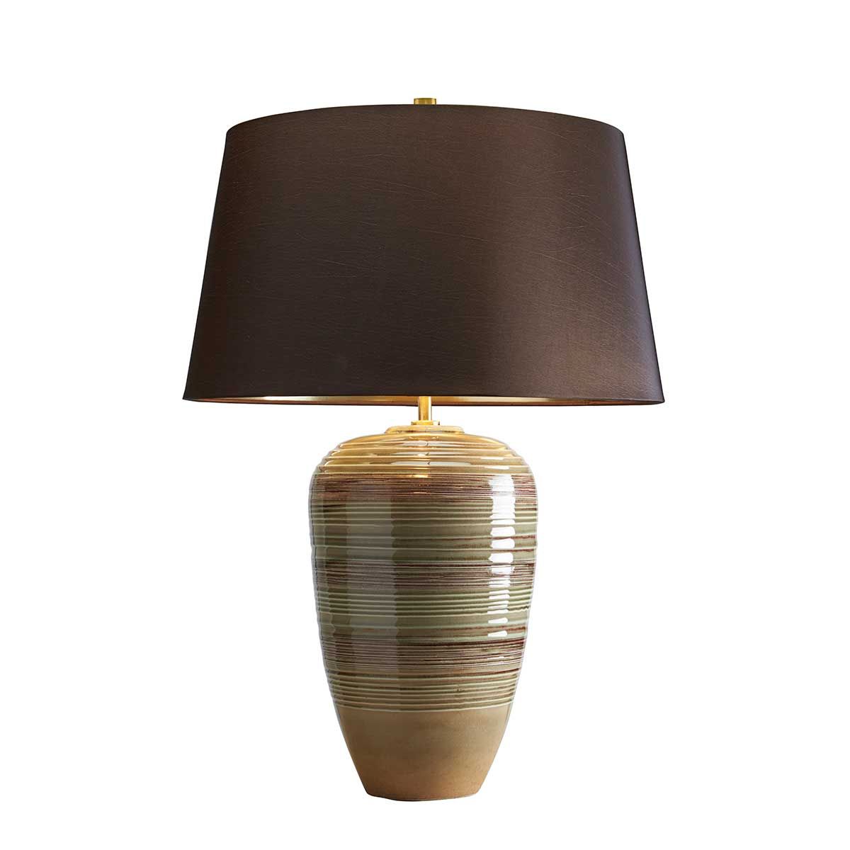 Demeter 1 Light Table Lamp Green and Brown Glaze