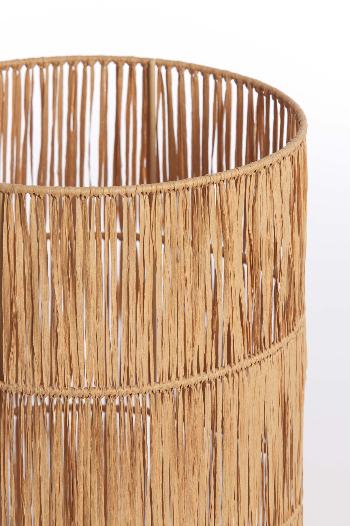 Natural Raffia Cylinder Lampshade 25x25x30 cm - Lanzano Collection