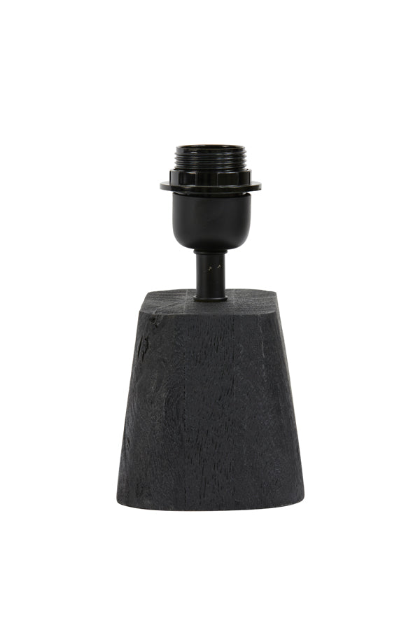 Kardan Wood Lamp Base in Matte Black - 16x10x21 cm