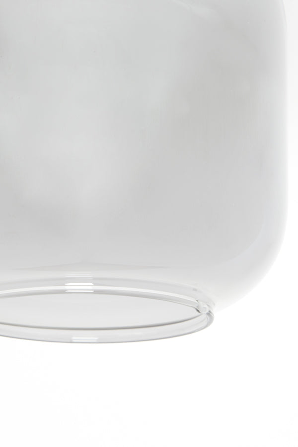 Hanging Lamp - Black Frame with Smoked Glass, 5 Lights, 110x22x32 cm