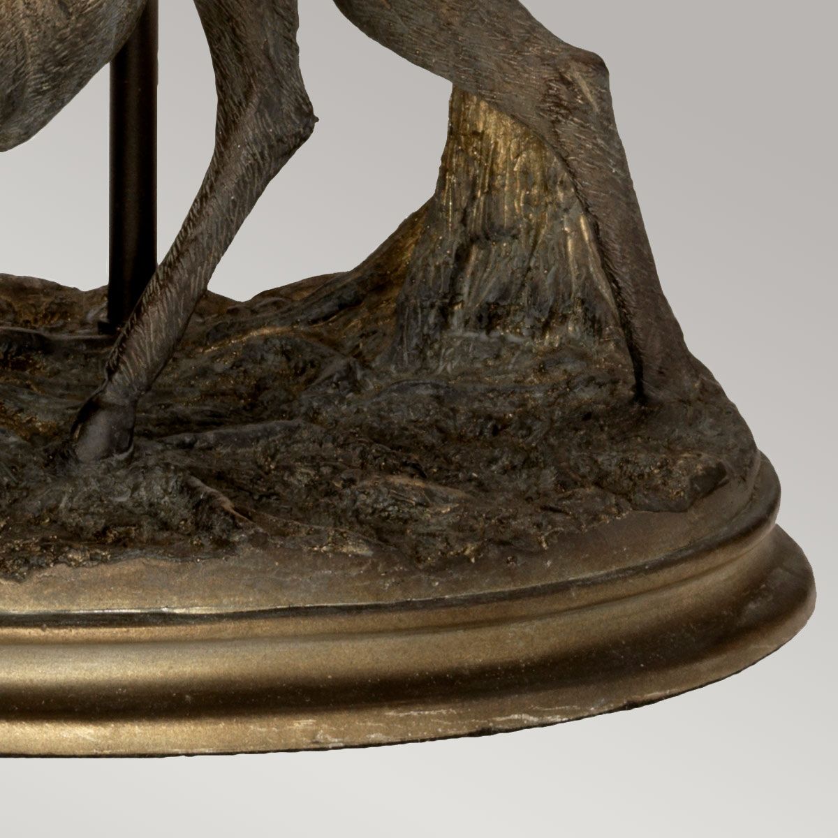 Amelia 1 Light Table Lamp with Oval Shade Bronze Patina