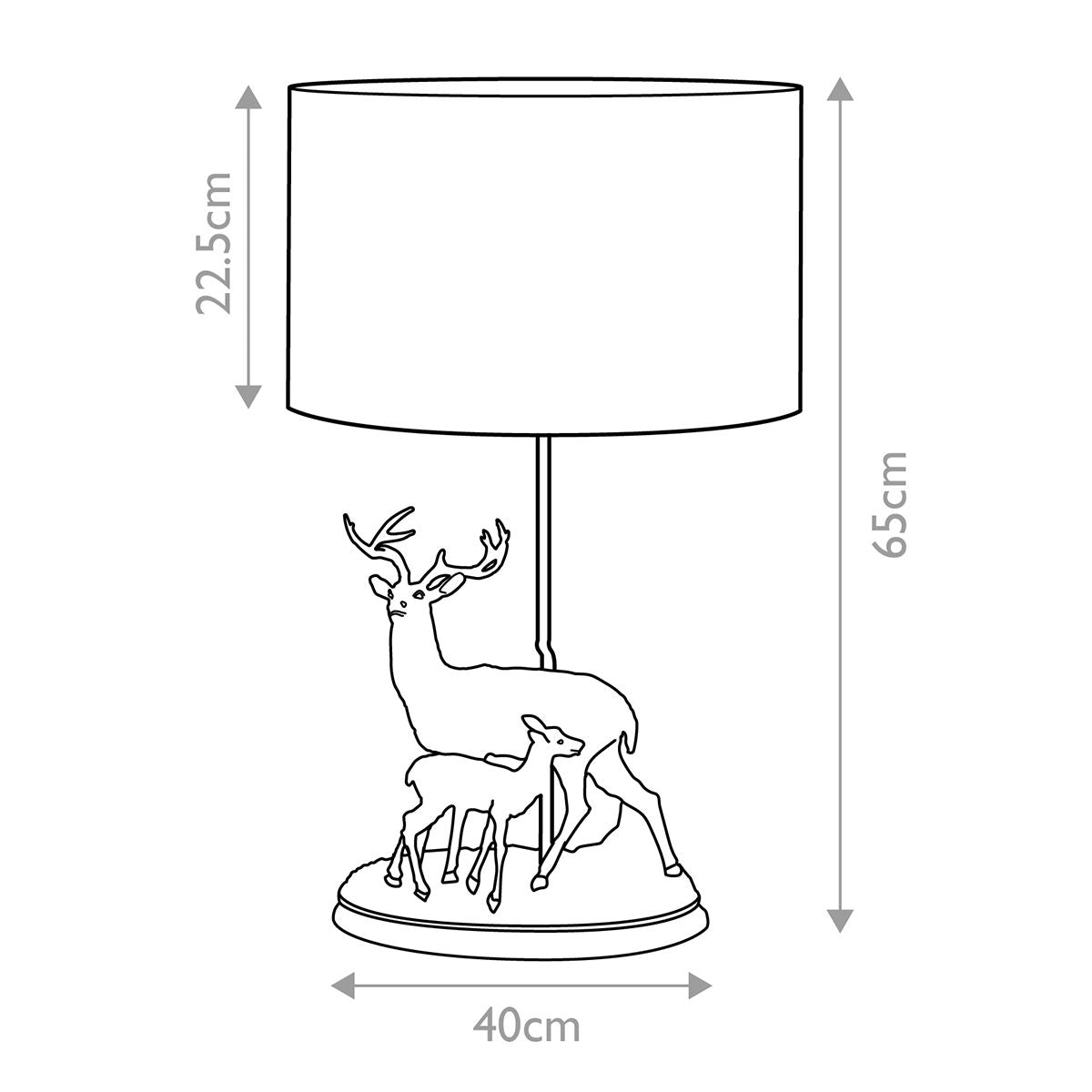 Amelia 1 Light Table Lamp with Oval Shade Bronze Patina
