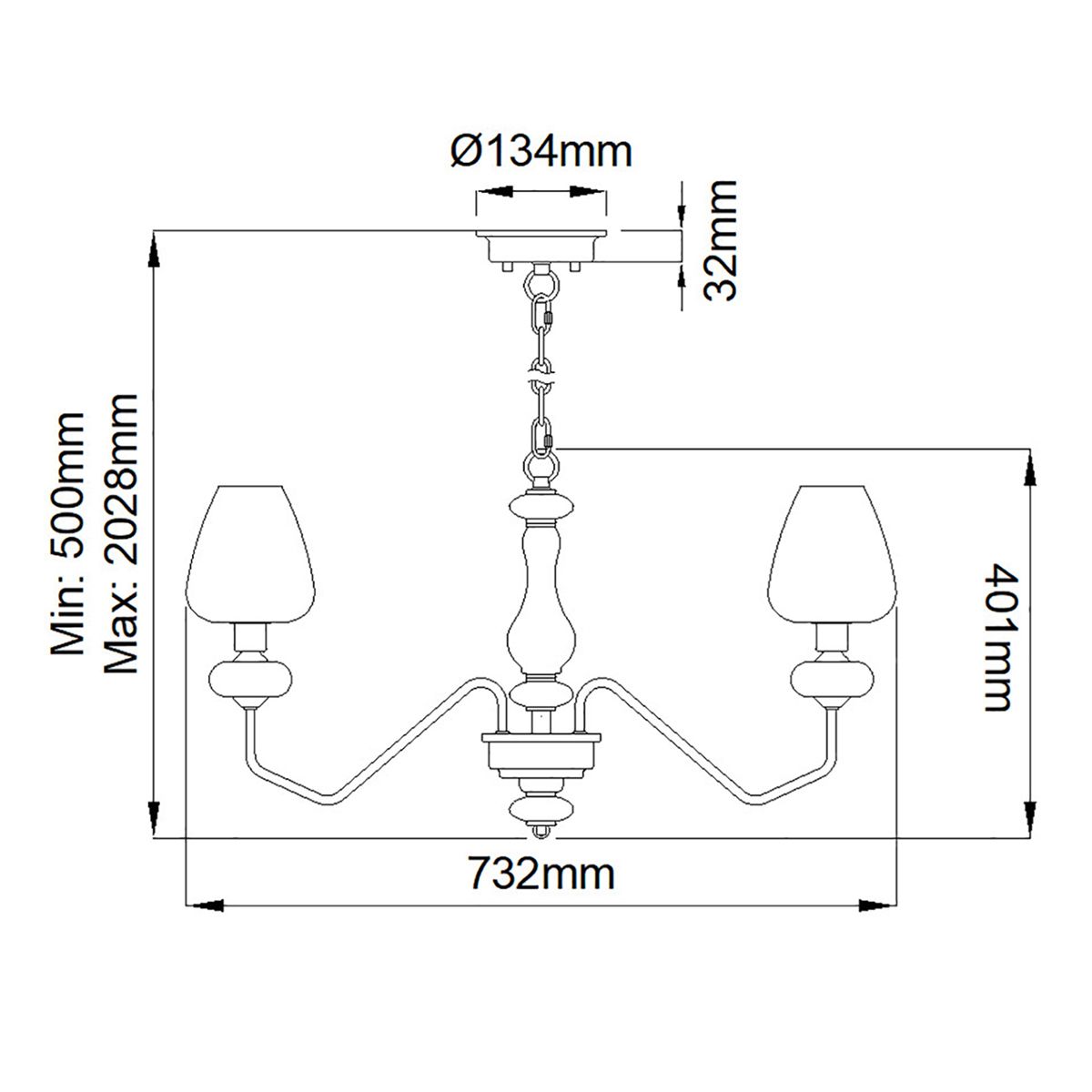 Armand 5-Light Chandelier in Aged Brass and Charcoal Black