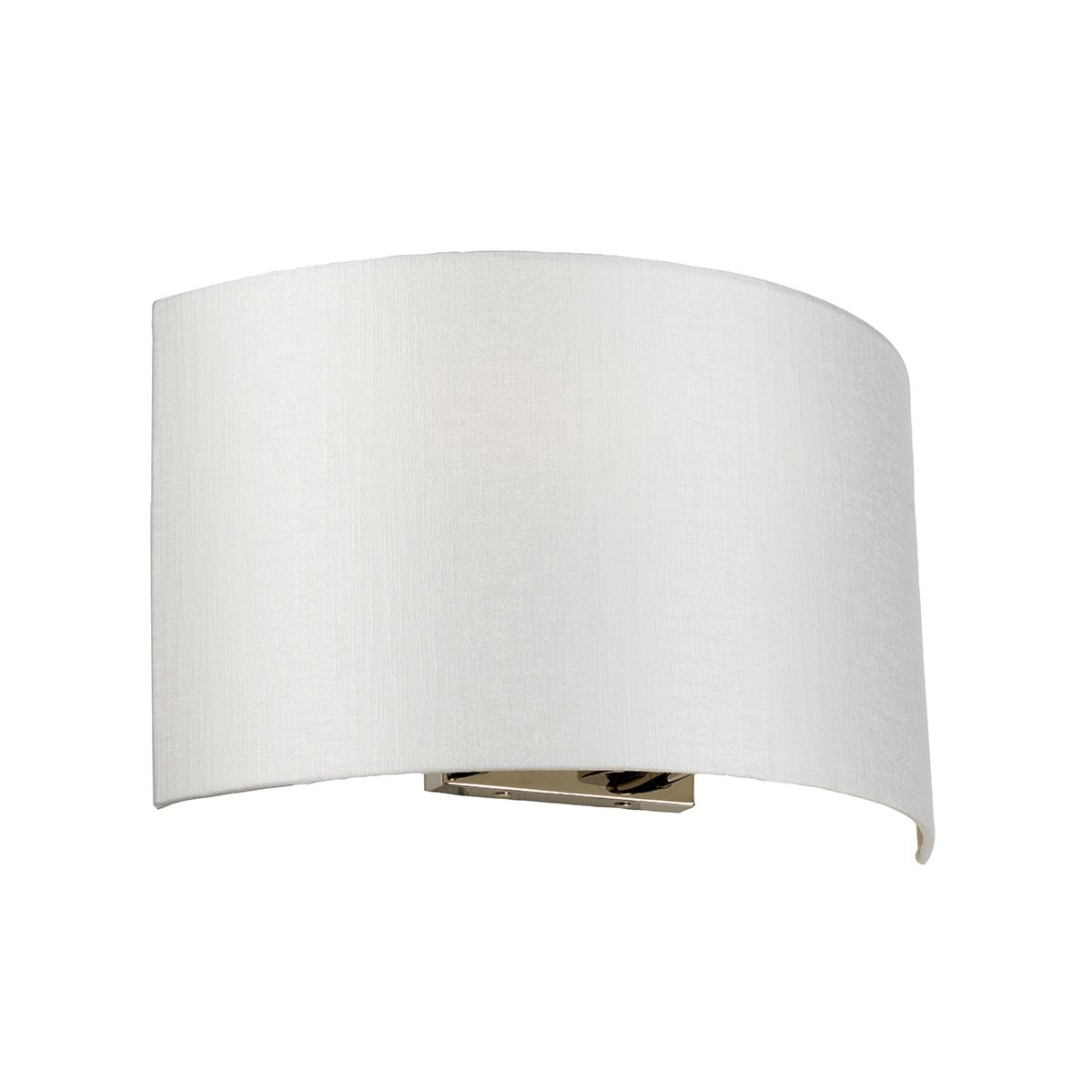 Cooper Large Curved Wall Light with Polished Chrome Back Plate Polished Chrome