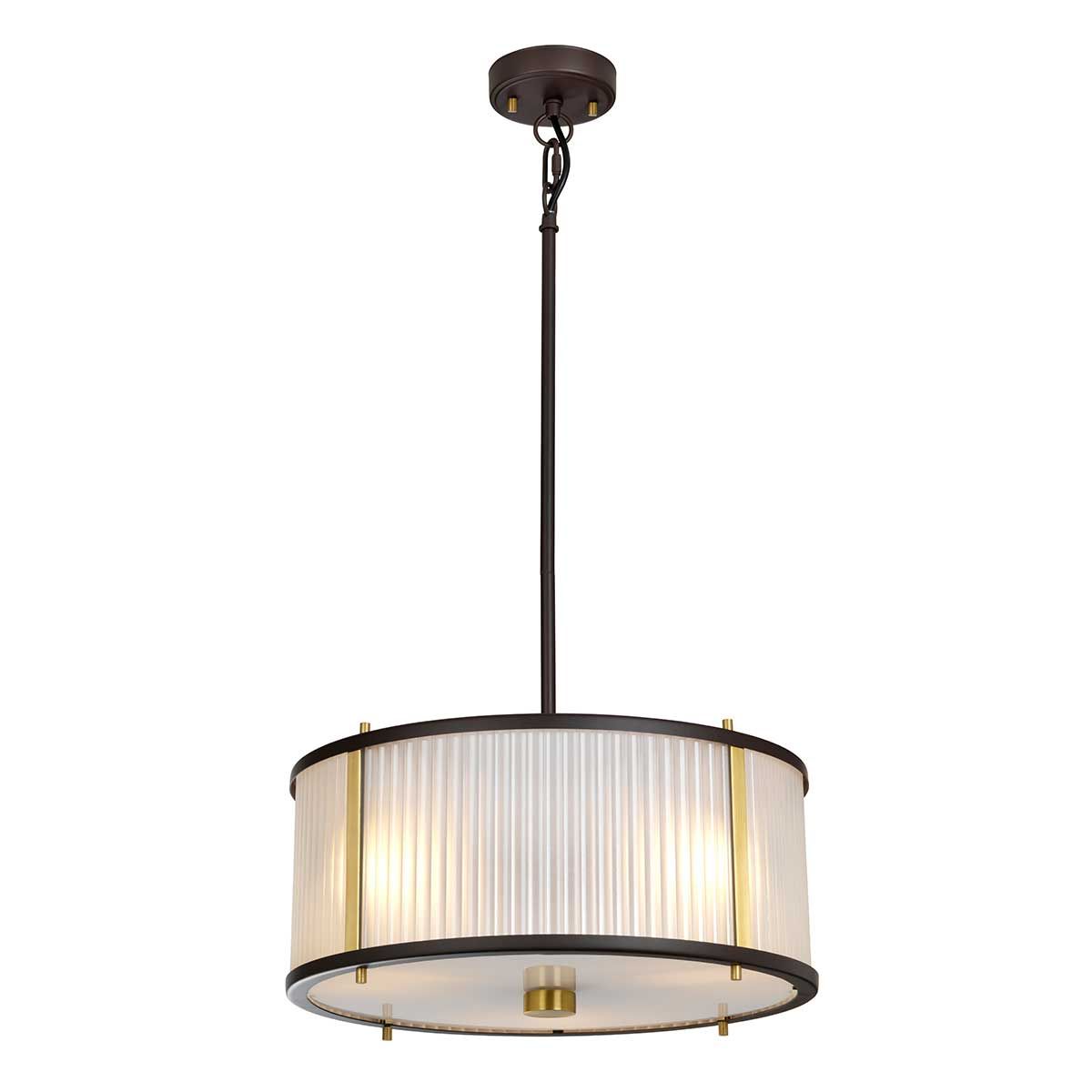Corona Triple Pendant Light - Museum Bronze Finish