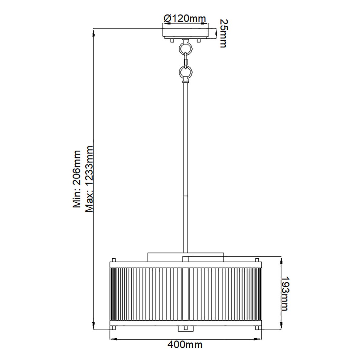 Contemporary 3-Light Pendant in White Satin and Polished Nickel Finish