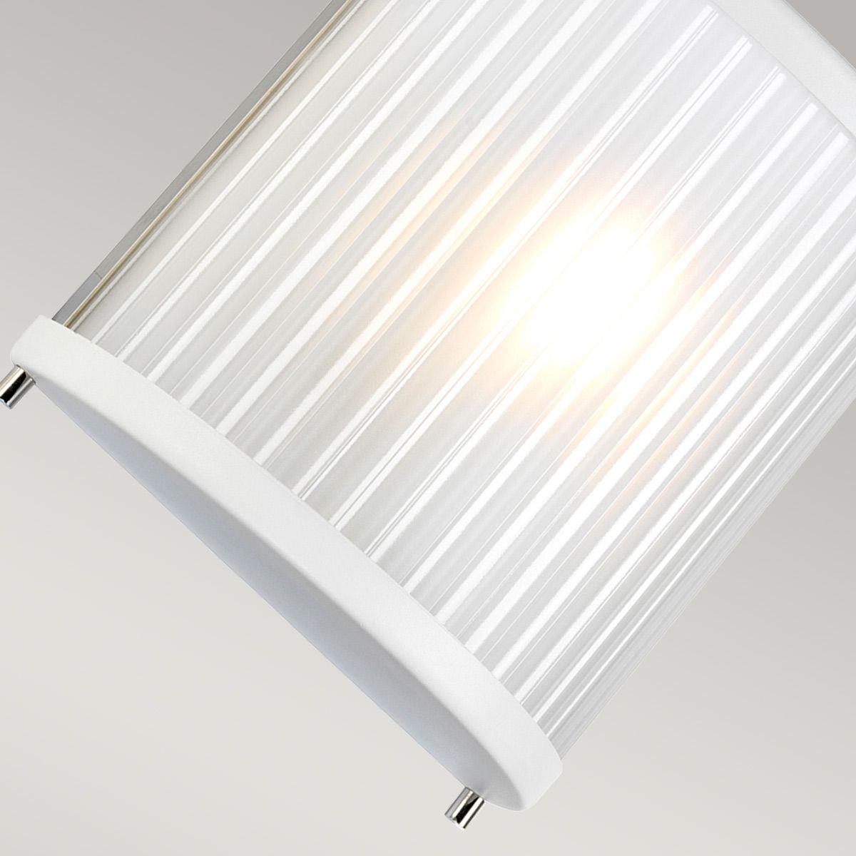 Corona 1 Light Wall Sconce - White Satin & Polished Nickel