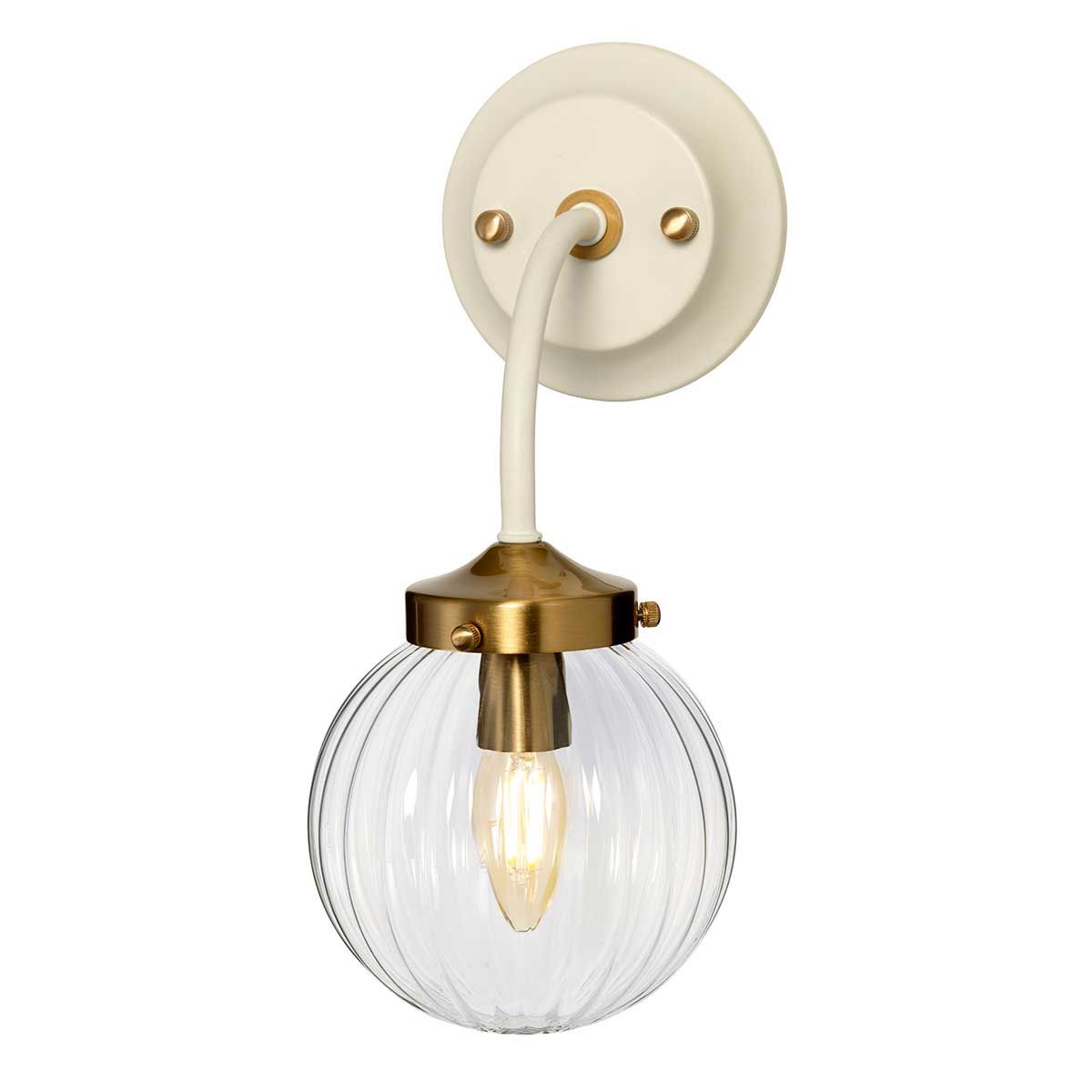 Elegant Cosmos Wall Sconce in Cream and Brass