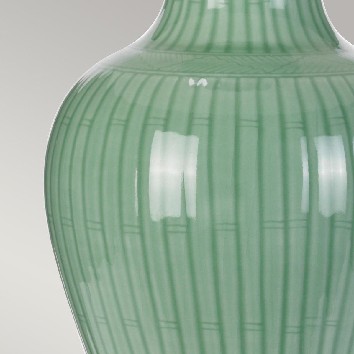 Dalian 1 Light Table Lamp with Tall Empire Shade Celadon