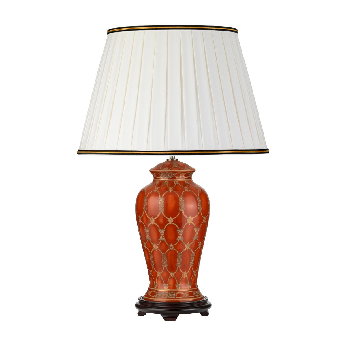 Datai 1 Light Table Lamp Terracotta and Gold