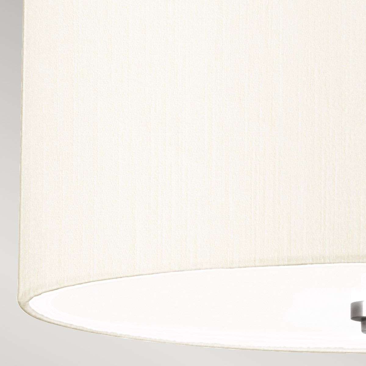 Fletcher 14" Flush Polished Chrome with Ivory Shade