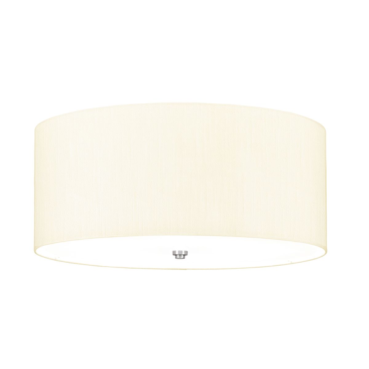 Fletcher 22" Flush Polished Chrome with Ivory Shade