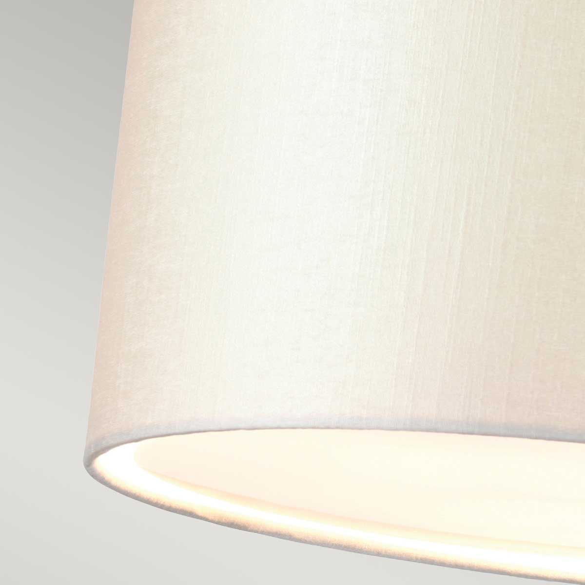 Fletcher 30" Flush Polished Chrome with Ivory Shade