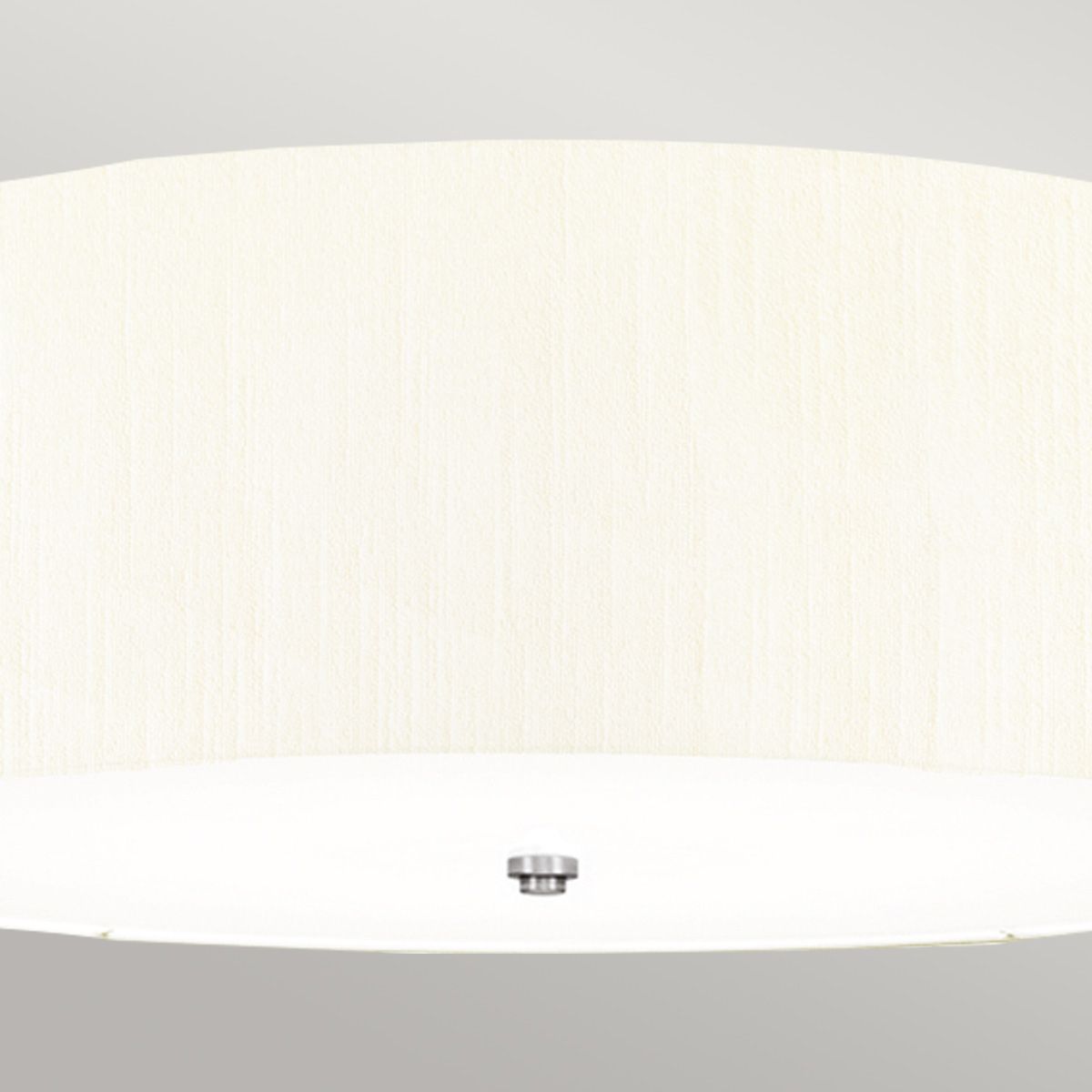 Fletcher 30" Flush Polished Chrome with Ivory Shade