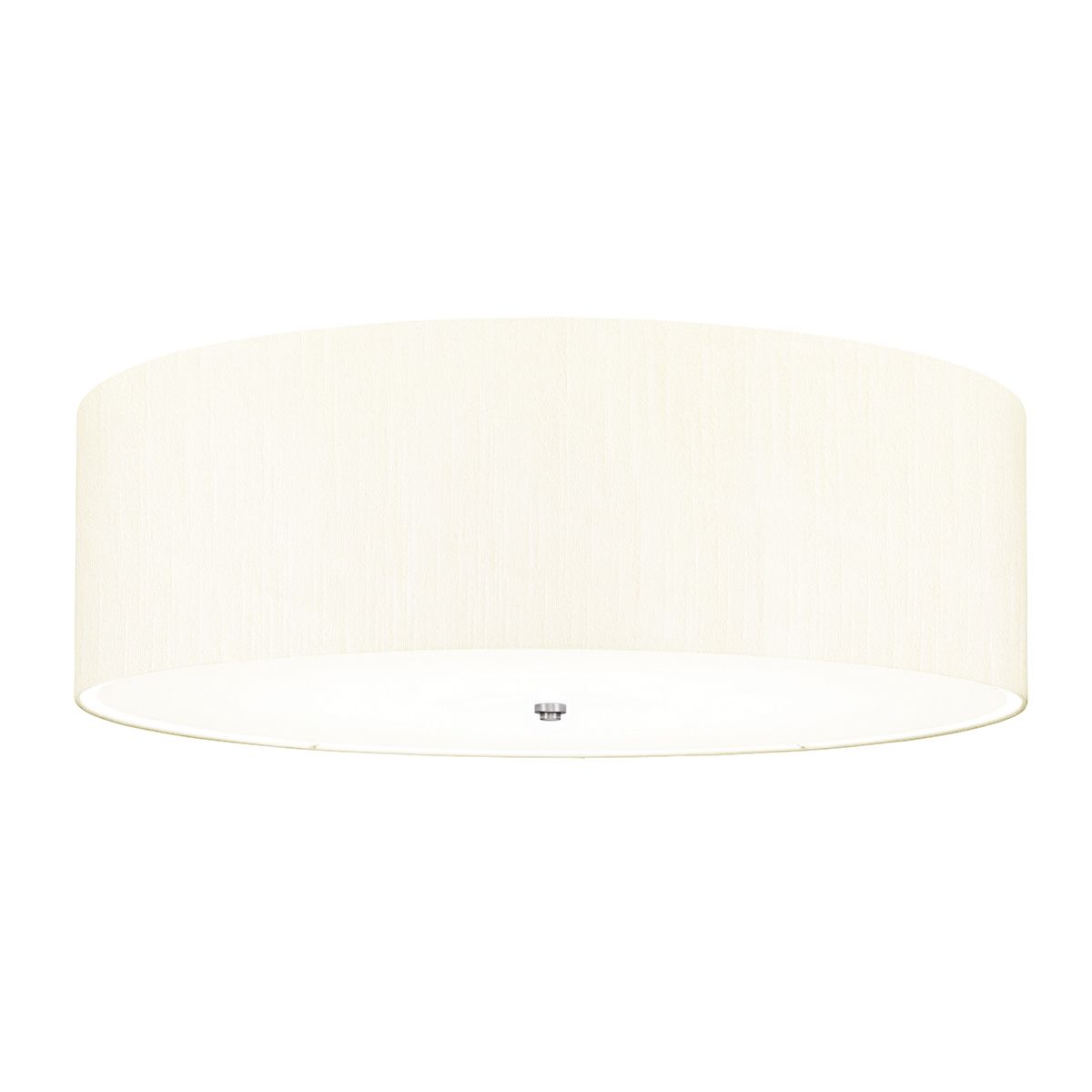 Fletcher 34" Flush Polished Chrome with Ivory Shade