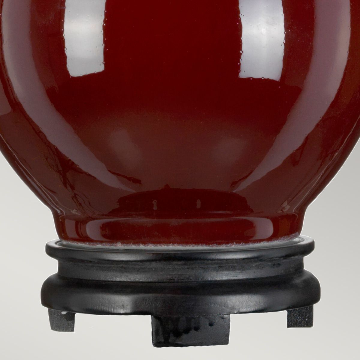 Harbin Gourd 1 Light Table Lamp with Tall Empire - Oxblood Oxblood