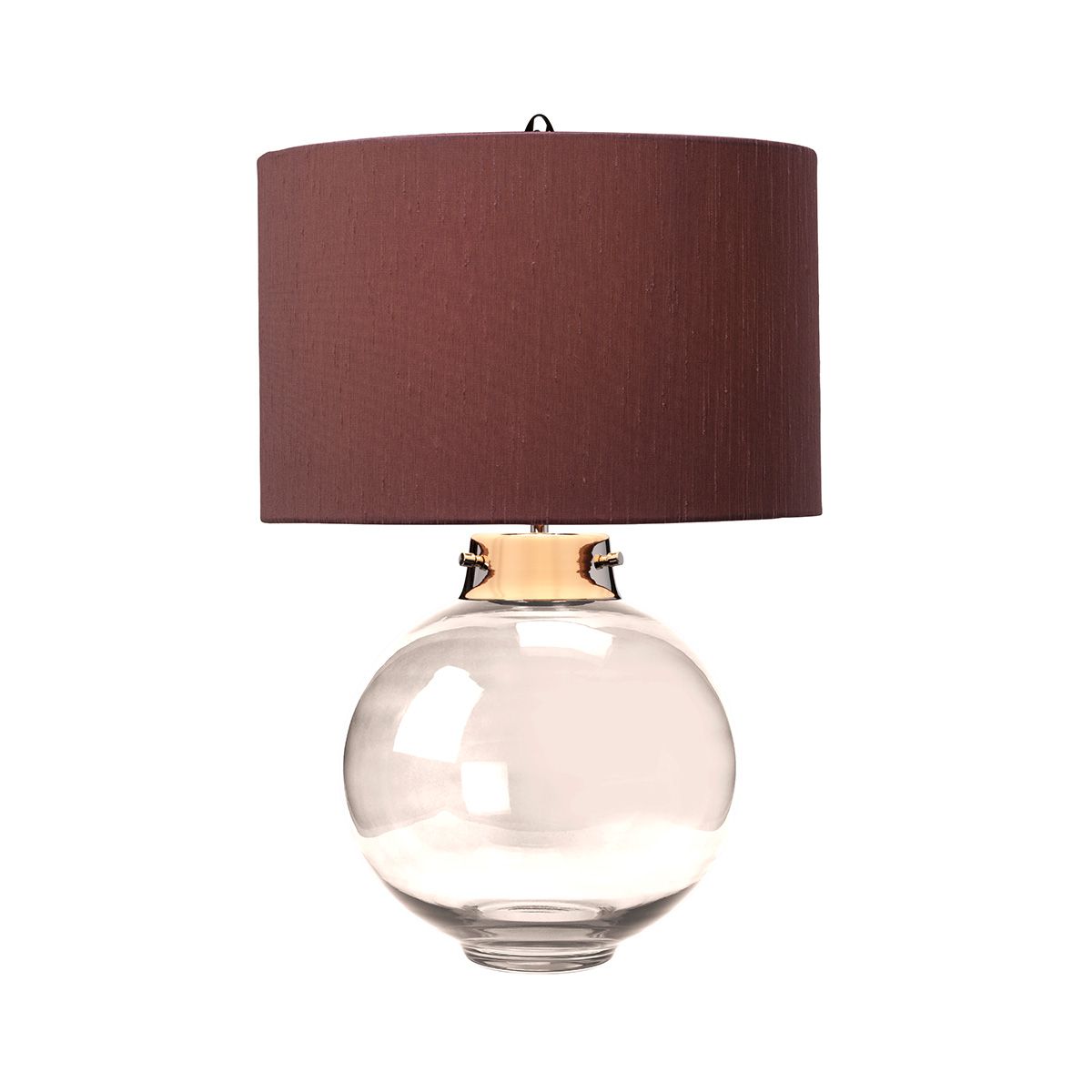 Elegant Kara Smoke Glass Table Lamp