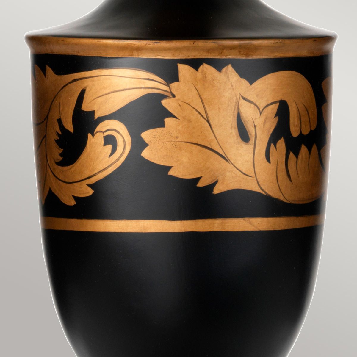 Narbonne 1 Light Table Lamp - with Tall Empire Shade Black and Gold