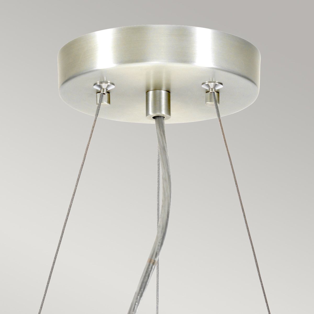 Pearce 14" Pendant with Polished Chrome Ceiling Pan Polished Chrome, Ivory Shade
