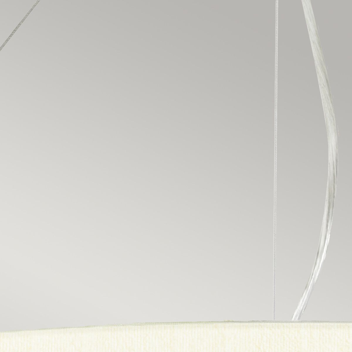 Pearce 30" Pendant with Polished Chrome Ceiling Pan Polished Chrome, Ivory Shade